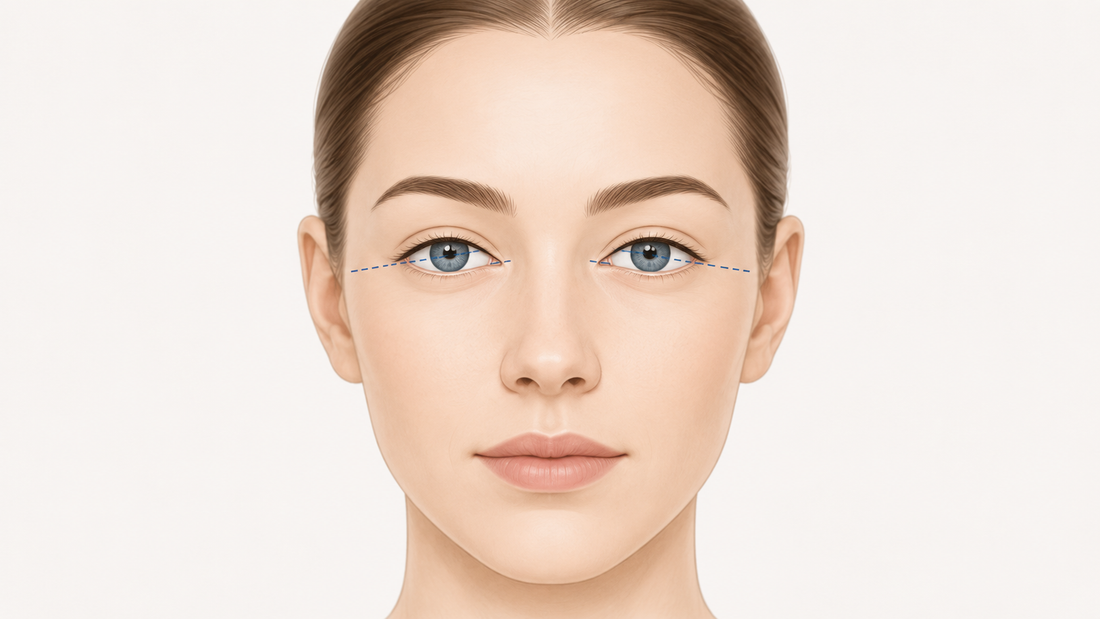 Positive canthal tilt